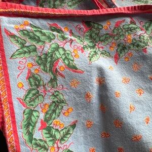 4 WilliamsSonoma square napkins. Blue with floral